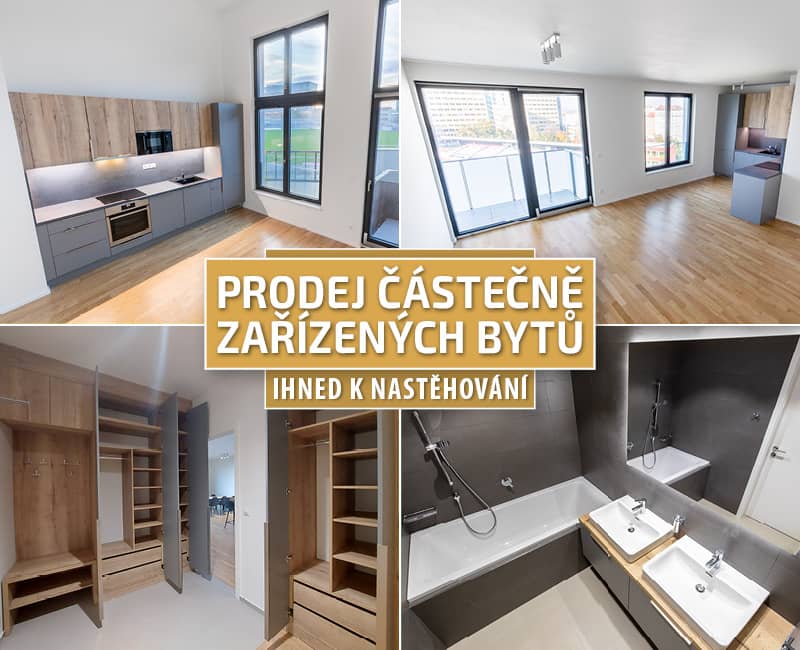 Nové částečně zařízené byty s kuchyní na prodej - Praha 3, Žižkov